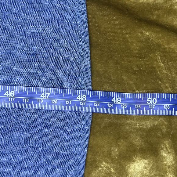 Simpson Dress Womens Large Linen Short Sleeve Tiered Button‎ Back Pockets Maxi - Picture 11 of 13